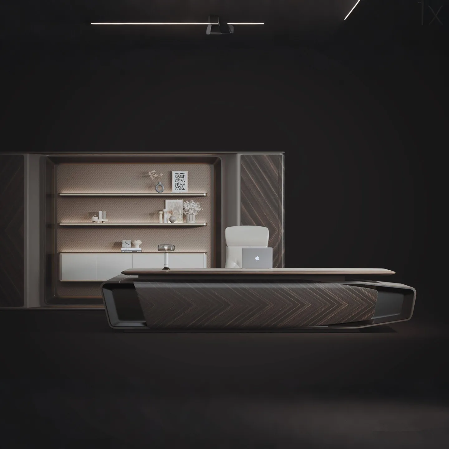 IY* Creative High-End Luxury Modern Italian Custom Boss/CEO Desk Durable MDF Construction Modular Design File Drawer Office Wood
