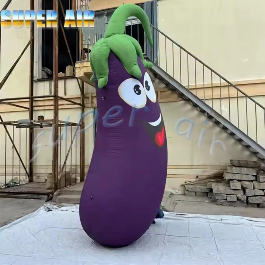 巨大な植物モデルの広告装飾用インフレータブル漫画ナス（目付き）
