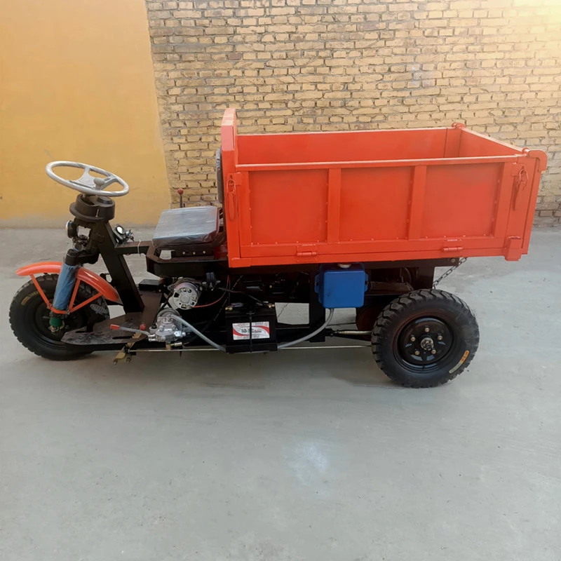 Carsfun Heavy Dut y Agricultural Dump Tricycle for Construction Diese l Dumper Tricycle Mine