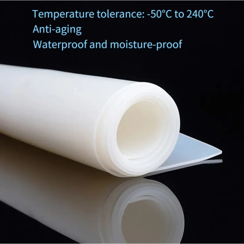 Translucent Silicone Rubber Sheet 500x500mmx1/1.5/2/3/4/5mm Top Quality Silicone Film High Temperature Resistance Silicone Pad
