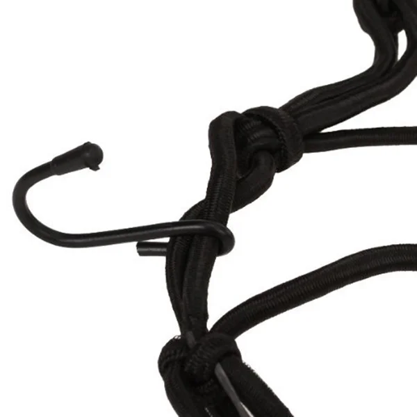 

Motorcycle Mesh Bag 28Cm*28Cm Black Bungee Net 6 Metal Hooks Luggage Carrier For Bike Camping Travel Car Trunk Storage