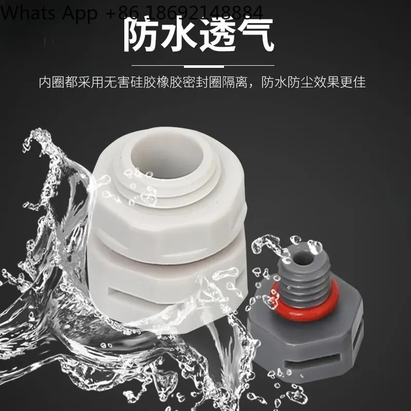 Plastic Waterproof Breathable Valve Nylon Exhaust Valve Oil-Proof Respirator Balance Valve M12 Pressure Reducing