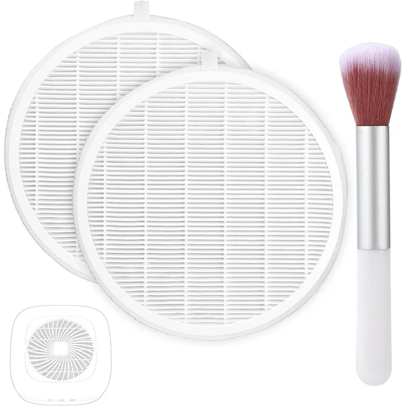

A02M-Nail-Dust Collector Replacement Filter Set(2Pcs) With 1 Brush Attach Ash-Reusable Tool Compatible