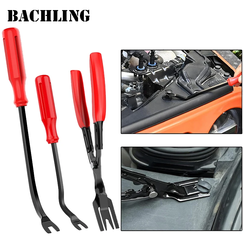 Car Trim Interior Plastic Disassembly Tools Kit Car Clip Pliers Fastener Remover Pry Tool Set Trim Removal have Tool Storage Bag