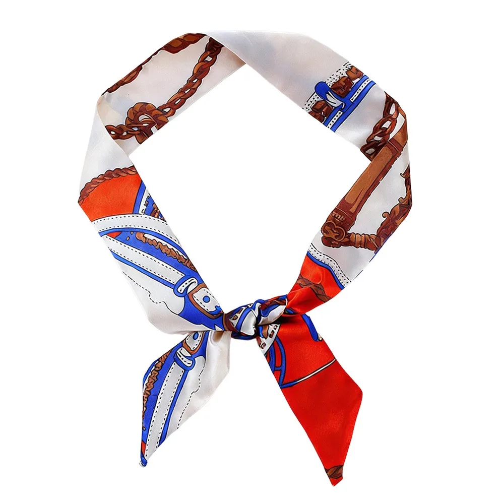 

Новый шелковый тонкий шарф-лента, длинный, двусторонний, для декора, на шею/запястье/пояс