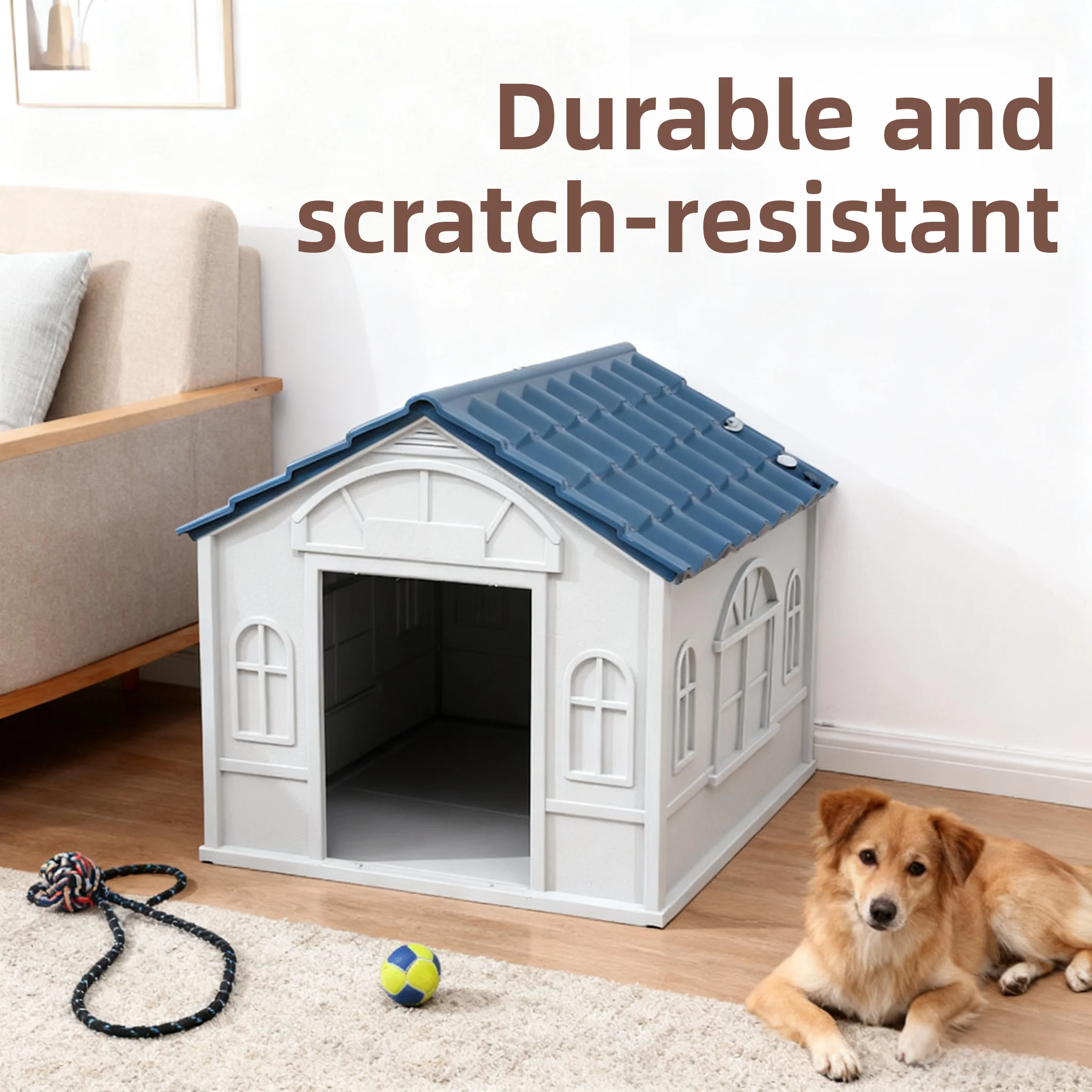 

Outdoor Dog House Villa Waterproof Cold Proof for Medium Large Dogs Indoor Dog Bed Sofa Nordic Sle Dog House All Seasons