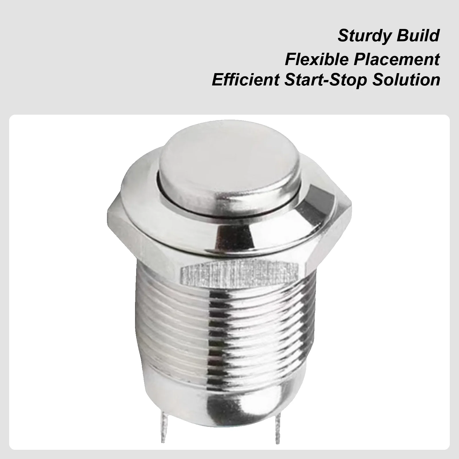 Small Push Button 12mm Multifunctional Self-Resetting Round Metal Momentary Push Button On Off For Home Electronics Workshop