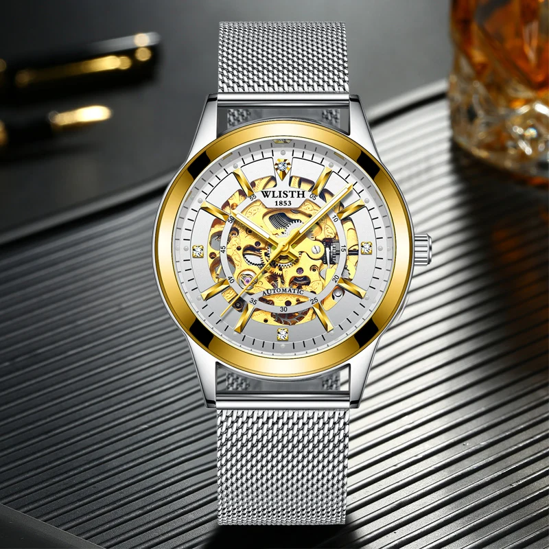 

Mechanical Skeleton Dial Watch for Men Mechanical Automatic Watch Waterproof Sports Watch Mechanical Watch Military Relogio