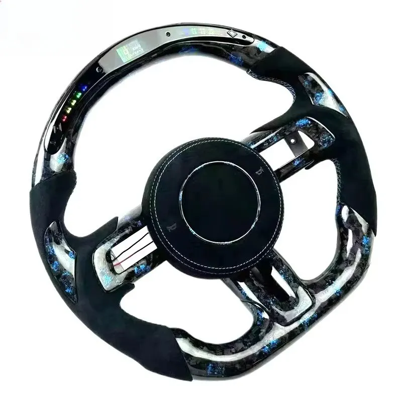 

Custom Carbon Fiber Sports Design Leather Steering Wheel Fit for 2015-2021 Mustang Models Auto Parts