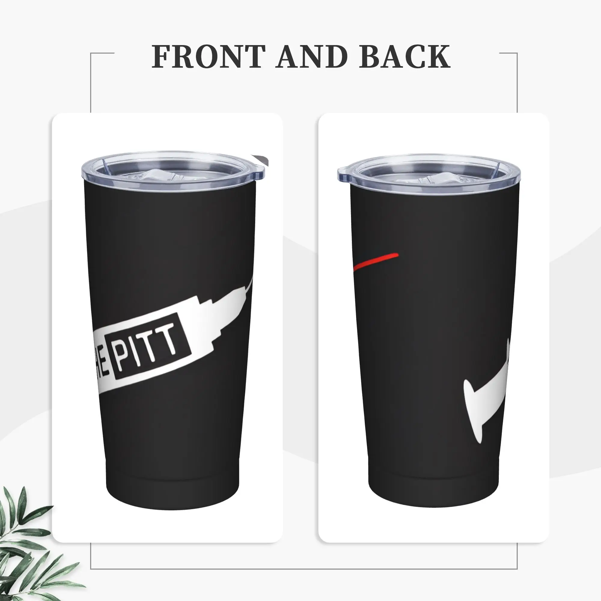 Pittsburgh Trauma Medical Center Stainless Steel Tumbler With Straws  Travel Thermal Cups Large Cold and Hot Car Mugs