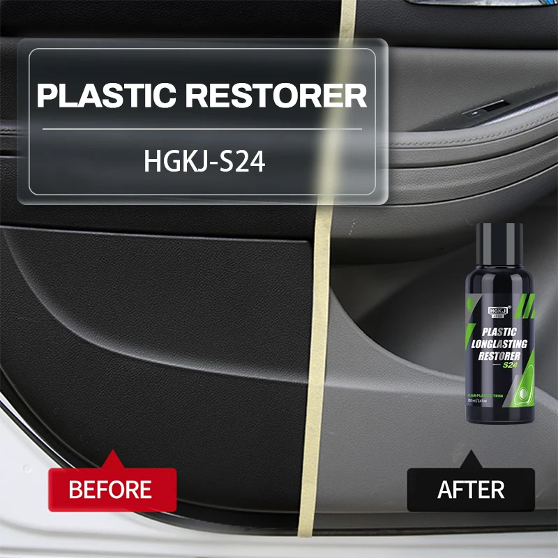 HGKJ Ceramic Car Coating&Plastic Restore Kit For Paint Care Nano Hydrophobic Spray and Exterior Plastic Repair Refurbishment