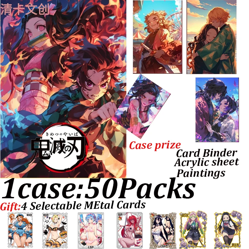 

QINGKA Demon Slayer Collection Card Hobby Anime Colored Paper Doujin Mitsuri Shinobu Rare Card Kids Toy Gifts