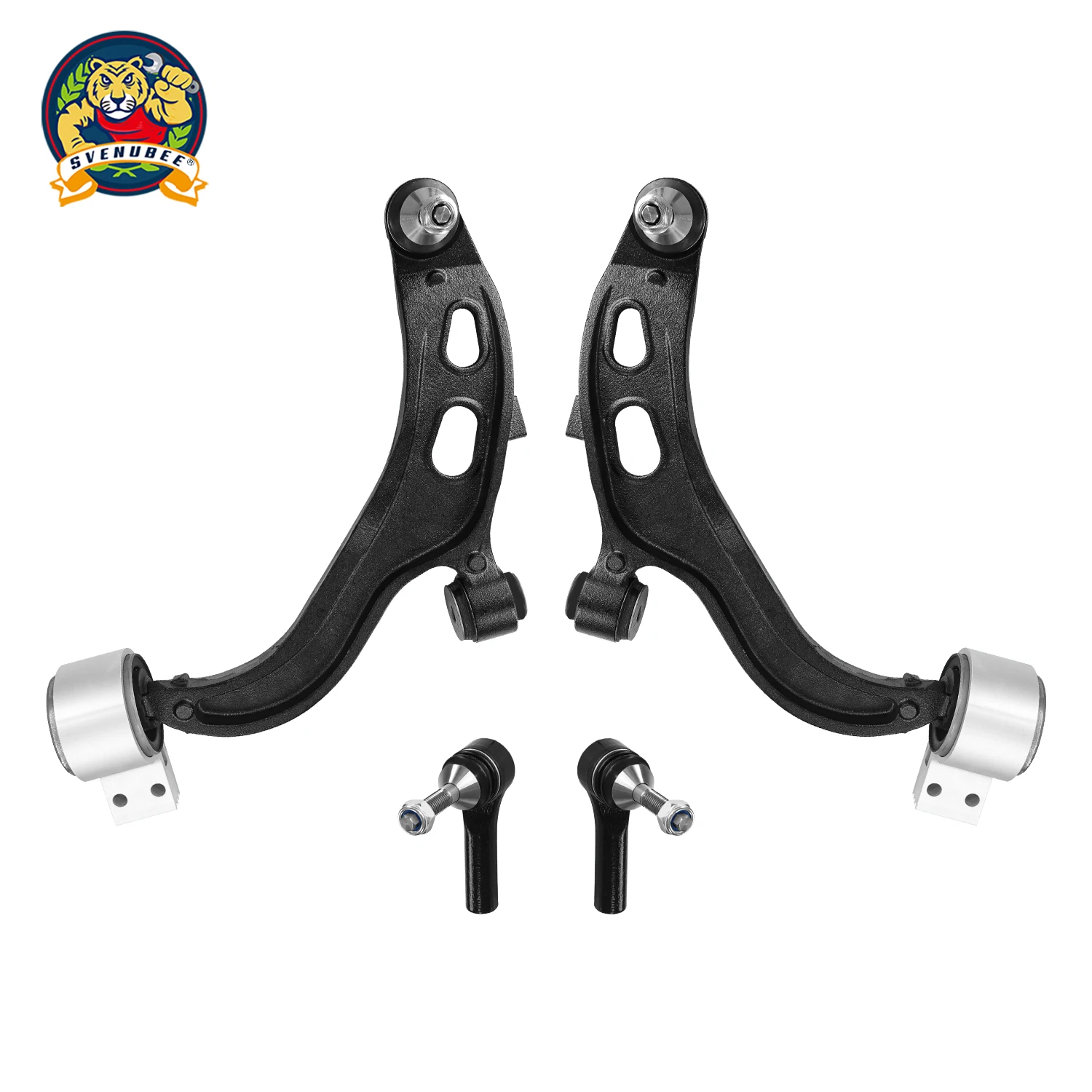 Svenubee 4pcs Front Lower Control Arm Outer Tie Rod End for Ford Taurus Flex Lincoln MKT MKS 2013 2014 2015 2016 2017 2018