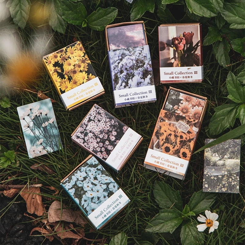 100X Stickers Pocket Decoration Cards Collection Simple Stories Seasons Sticker Tablet Scrapbooking Stickers Gifts