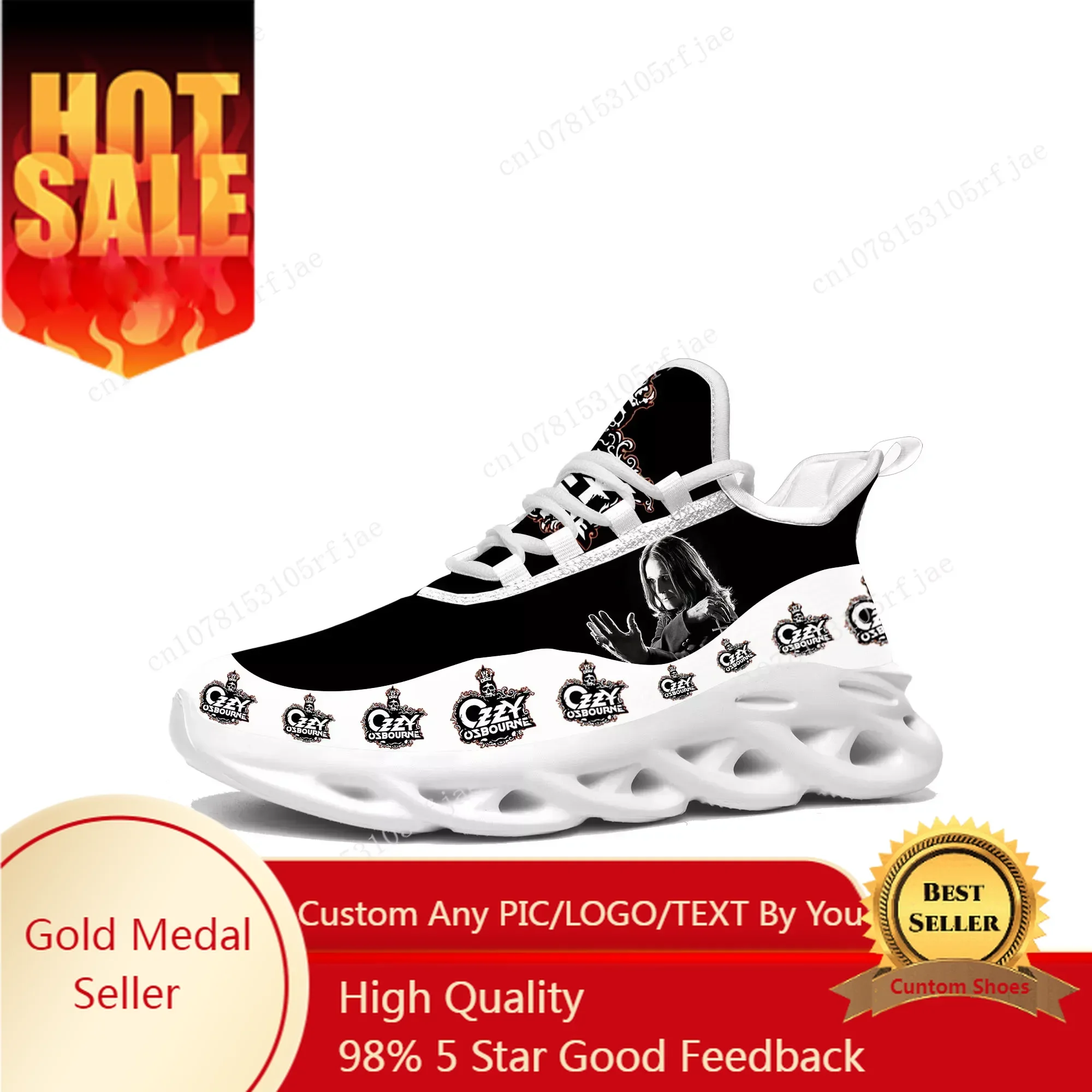 

Ozzy Osbourne Flats Sneakers Metal Mens Womens Dark Prince Sports Customize Shoe Running Shoe Lace Up Mesh Footwear Sneaker
