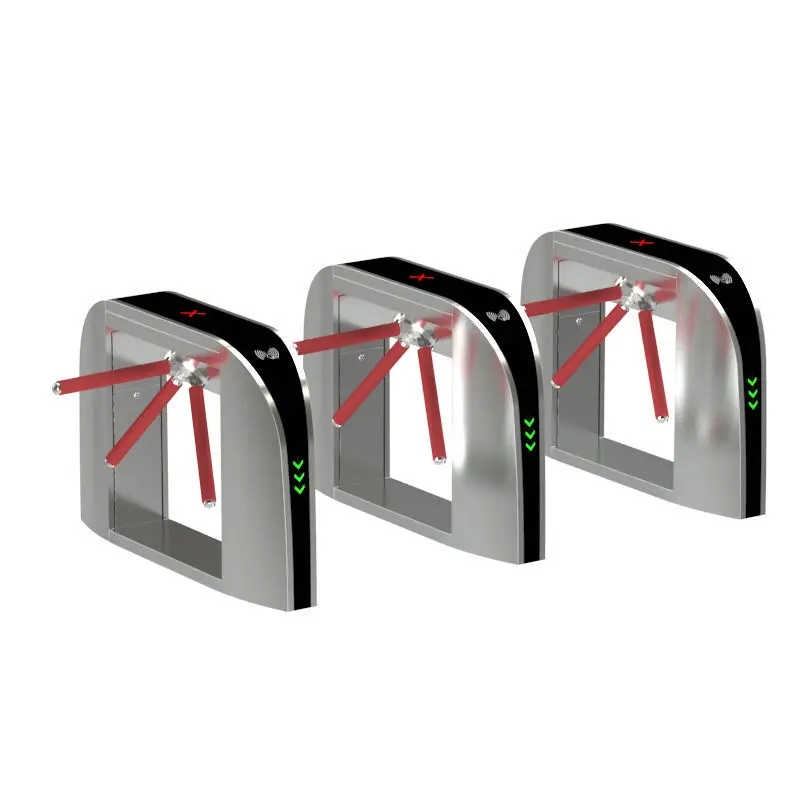 

High Quality 304 Stainless Steel Fully Automatic Face Recognition RFID Card Access Control System Tripod Turnstile For Office