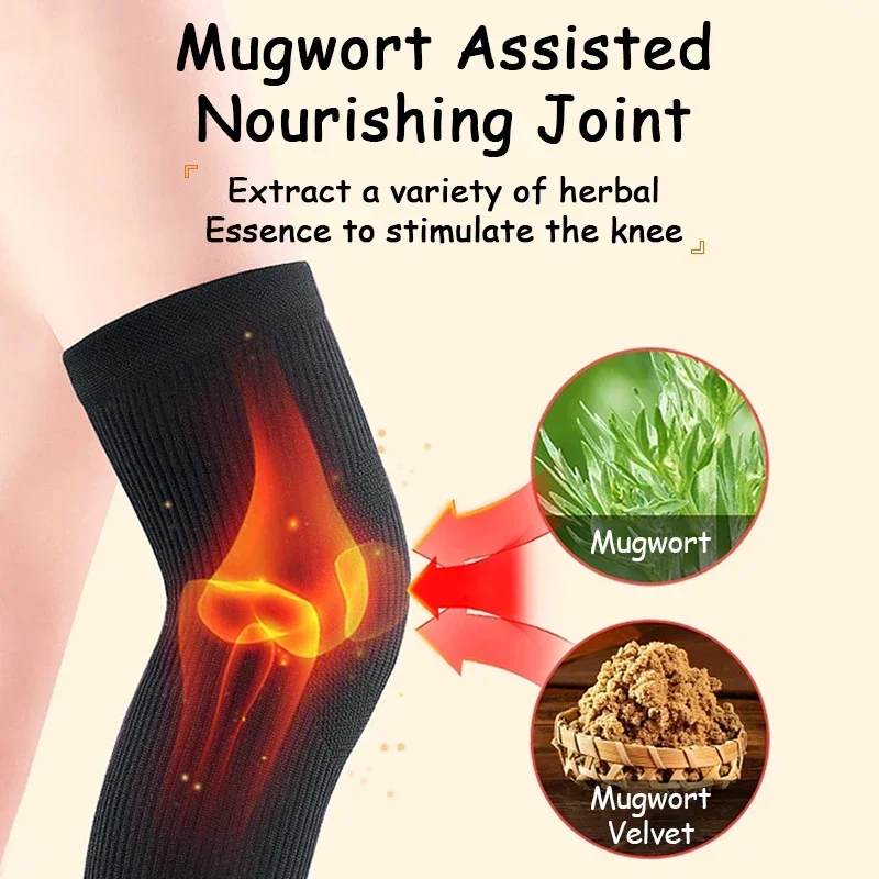 Sports Kneelets Wormwood Kneewars For Joint Pain Orthopedic Compression Knee Pads Support For Men Kneepad Knee Protector 2 Pcs