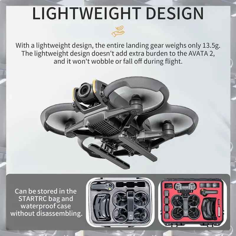 Hot Selling-STARTRC Drone Stand For DJI Avata2 All-In-One Foldable Height-Boosting Fall-Resistant Cushioning Training Kickstand,