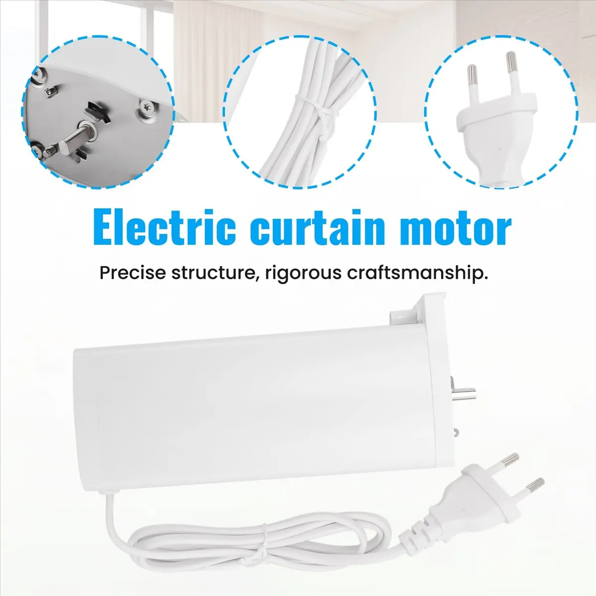 

Умный электрический мотор Tuya Zigbee с 2-канальным дистанционным интеллектуальным двигателем затвора для вилки европейского стандарта