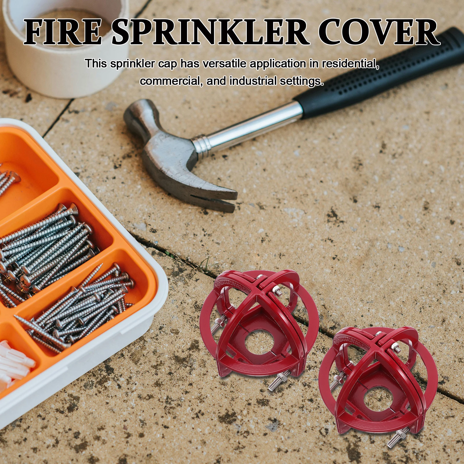 4pcs Sprinkler Head Cover Fire Sprinkler Guard Protective Cap For Ceiling Residential Commercial Safety Protection Cage