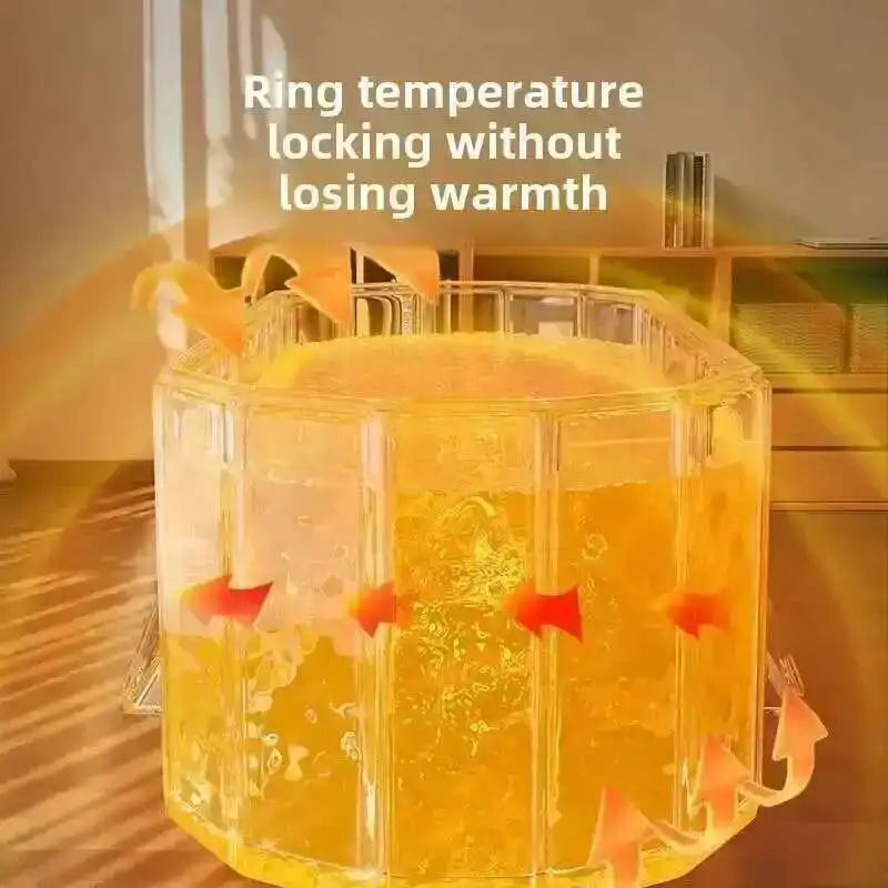 

Adult Bath Tub Can Lie Down Household Bath Tank Full Body Foldable Tub Sauna Barrel Thermal Tub It Folded for Easy Storage
