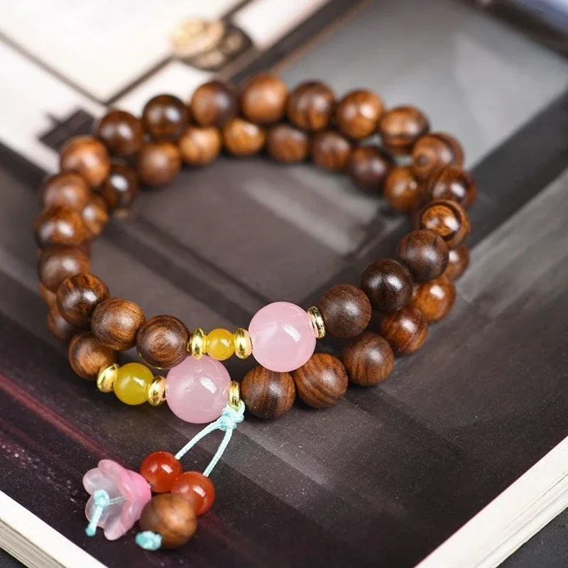 

Black Pear Bracelet, Buddha Beads, Men's and Women's Lucky Bracelet, Ethnic Style, Accessories