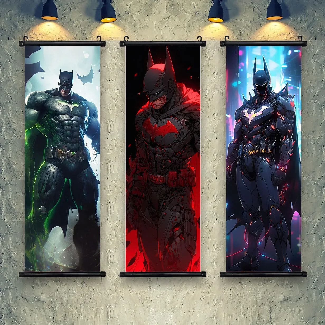 DC Batman Hanging Scroll Poster Movie Wallpaper Wall Artwork Canvas Painting Print Joker BedRoom Computer Room Decoration Art