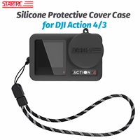 STARTRC Silicone Protective Cover Case for DJI Action 4/3, Soft Lens Guard with Neck Strap, Anti-scratch Camera  Accessories