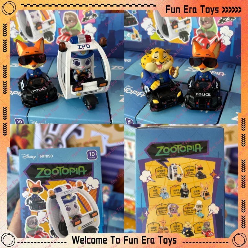 Miniso Zootopia слепая коробка Джуди и Ник фигурки милая мультяшная модель орнамент Коллекционная кукла детский подарок на день рождения в наличии