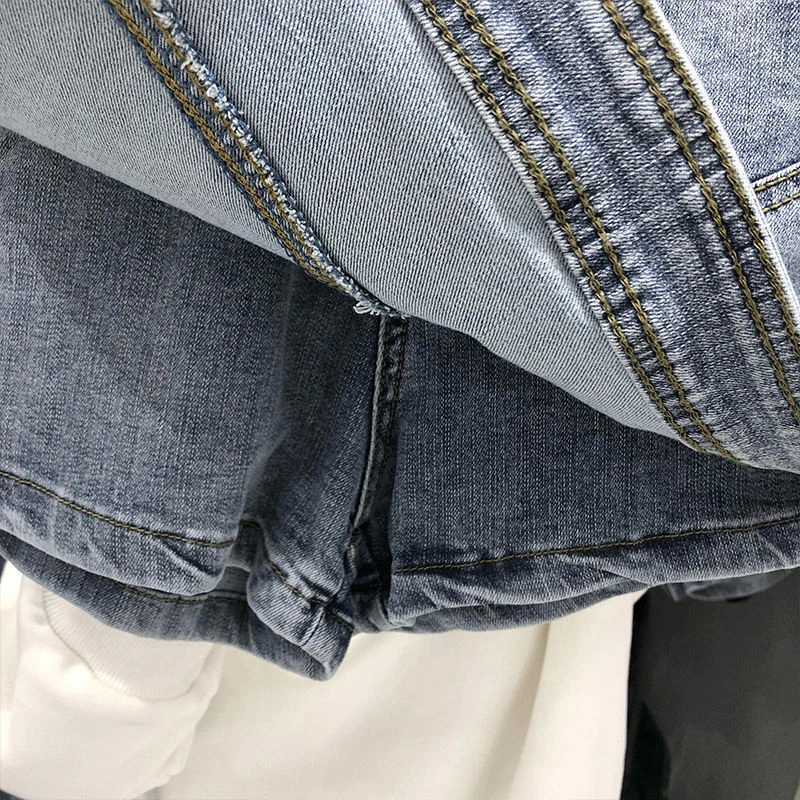 S-5XL Women Summer Jeans Shorts Skirts High Waist Slim Denim Culottes