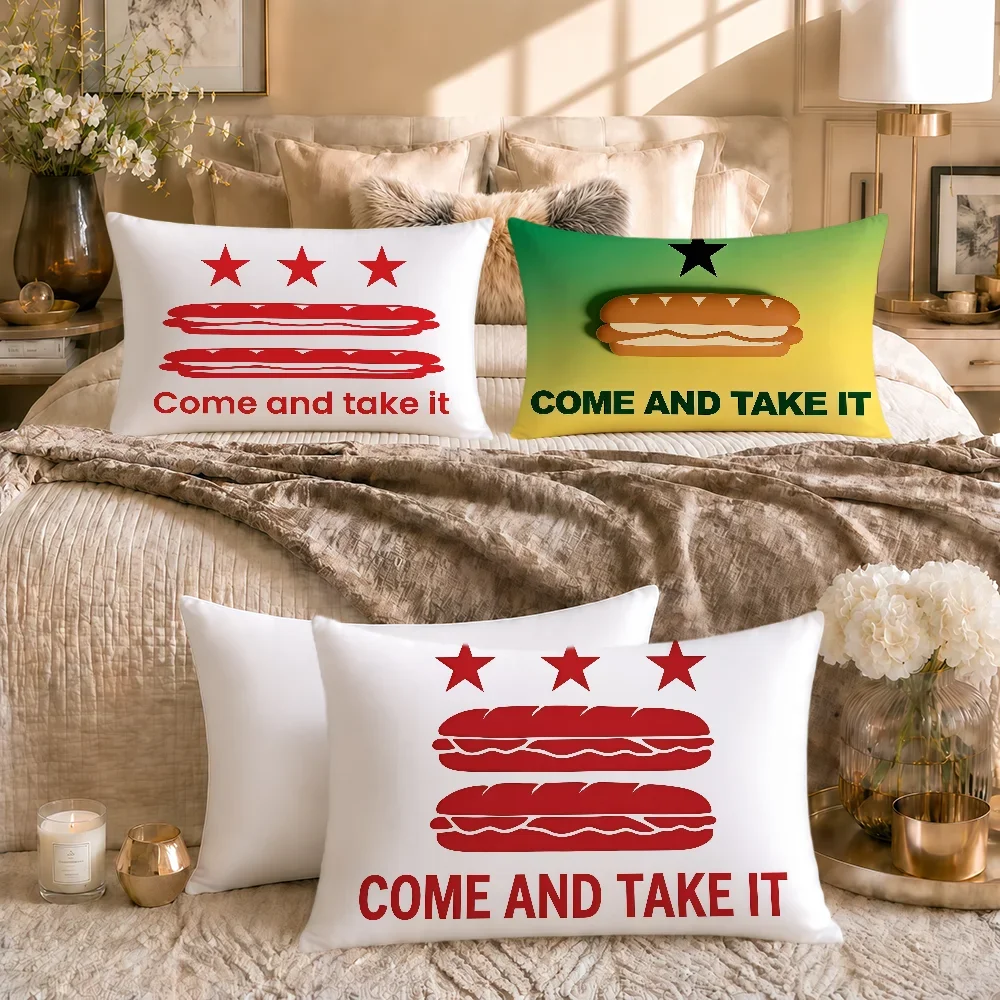 Funny Sandwich Meme Come And Take It Parody Soft Rectangle Pillowcover Home Sofa Living Room Decor Dorm Hogar Pillowcase Gift