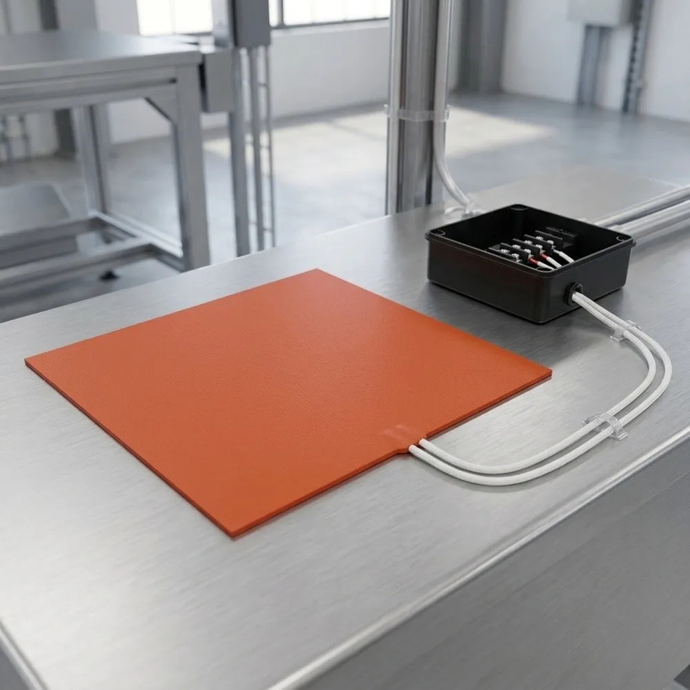 Soft Bendable 12V 30W Silicone Heater Pad Fast Thermal Conductivity Heating Mat Multi‑scene Use For Mechanical Device Warm Up