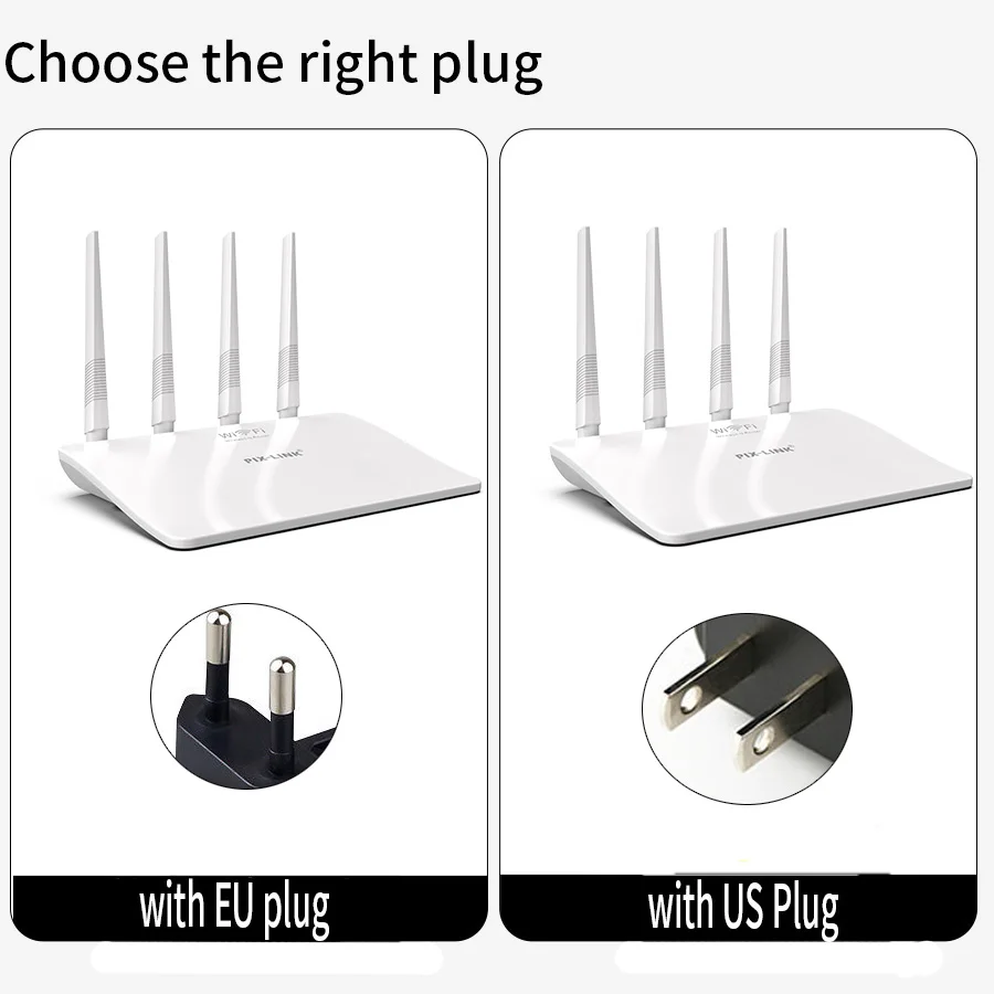 PIXLINK WR21Q WIFI Router Range Repeater 802.11 B /g/n 2.4G 300Mbps 4 Antennas Routers Repeator