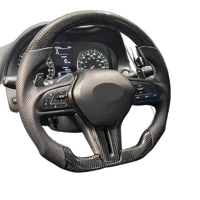 

For Infiniti Q50L QX50 QX60 G Sport Carbon Fiber Steering Wheel Retrofit