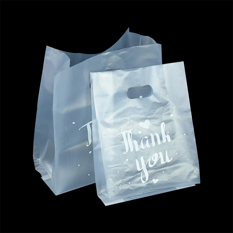 10pcs Transparent Thank You Bread Bag Plastic Shopping Bags Xmas Wedding Party Favor Pouch Baking Biscuit Cake Wrapping Supply