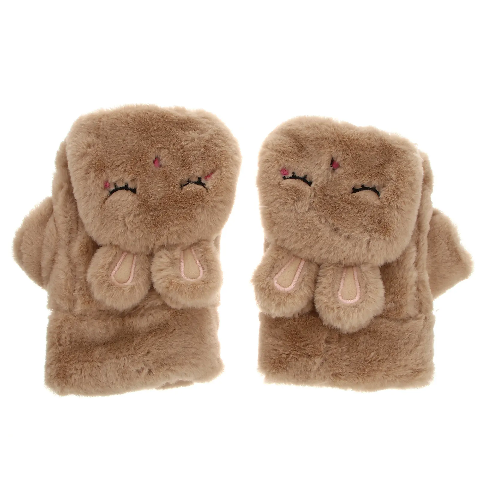 

1Pair Winter Warm Gloves Kids Cartoon Thickened Cold Protection Mitten Lovely Students Gloves Touchscreen Compatible