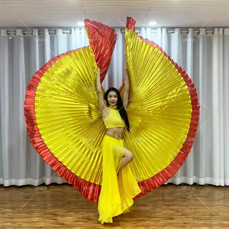 Dança do Ventre Egípcia Asas e Bastões, Asas De Fada, Carnaval, Festival Cosplay, Costura De Duas Cores, Isis, Novo, Único