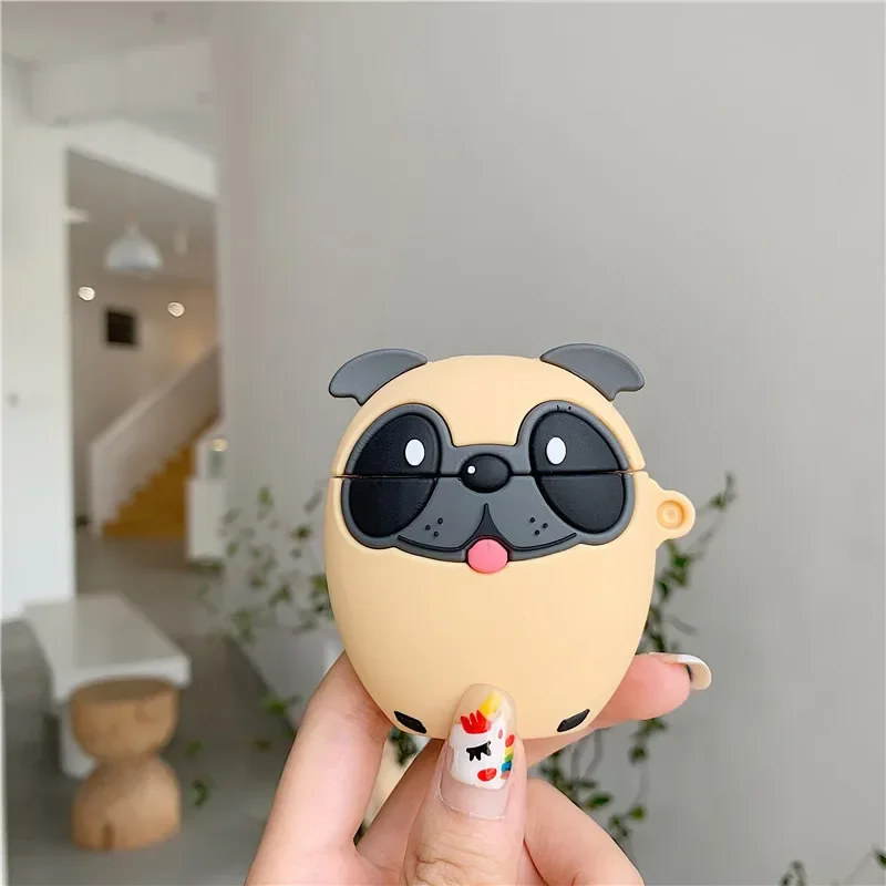 Voor Airpod 1 2 Pro Case 3d Brazilia Hond Pug Cartoon Zachte Siliconen Oortelefoon Hoesjes Voor Apple Airpods Pro 2 Case Schattige Hoes Funda