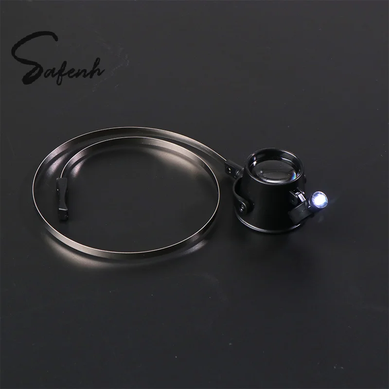 Head Mounted 15X Repair Magnifier With LED Lamp Adjustable Watch Jewelry Repair Tool Magnifier Watchmaker Tools Accessories