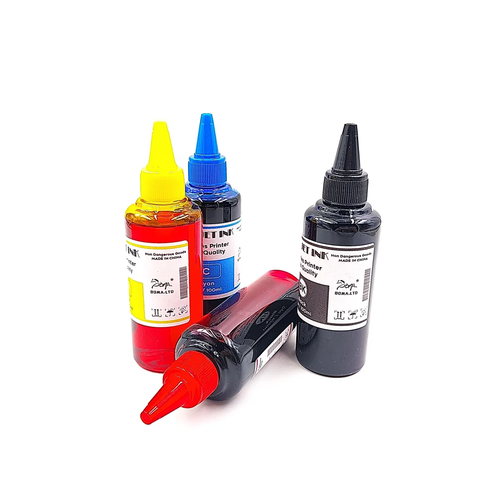 BOMA-TEAM 685XL 670XL 655XL Bulk Refill Dye Ink For HP Deskjet 3525 5525 4615 4625 6525 Printers 100ML 4Colors