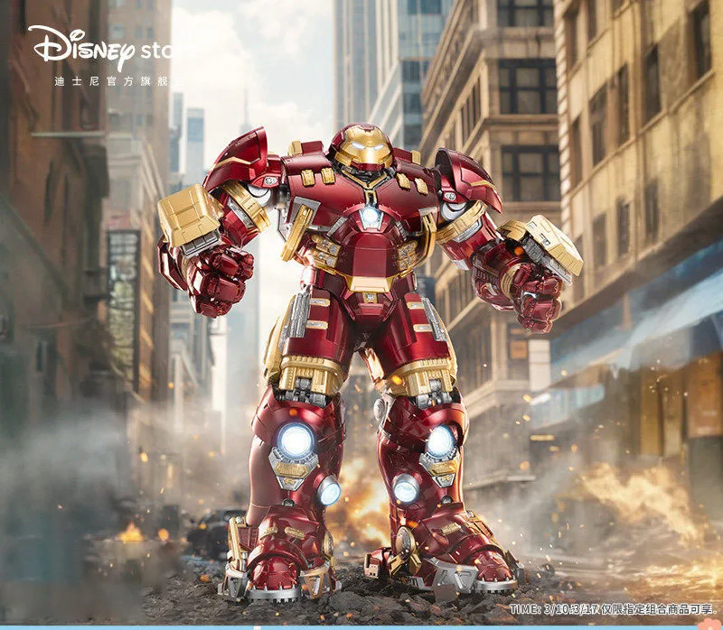 Figura de ação oficial da Disney Marvel Hulkbuster Iron Man, modelo articulado colecionável, decoração para meninos, presente de aniversário para crianças