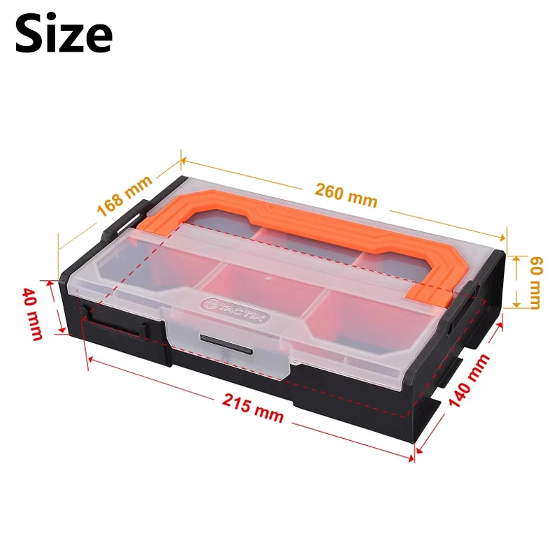 1/3Pcs Plastic Tool Box Multiple Grids Screw Placement Box Combined Electronic Component Storage Case Repair Parts Organizer Box