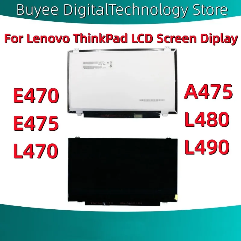 For Lenovo ThinkPad E470 E475 L470 A475 L480 L490 14'' 1366*768 LCD Screen Panel FRU 01EN019 LCD Display N140BGA-EA3 Replacement