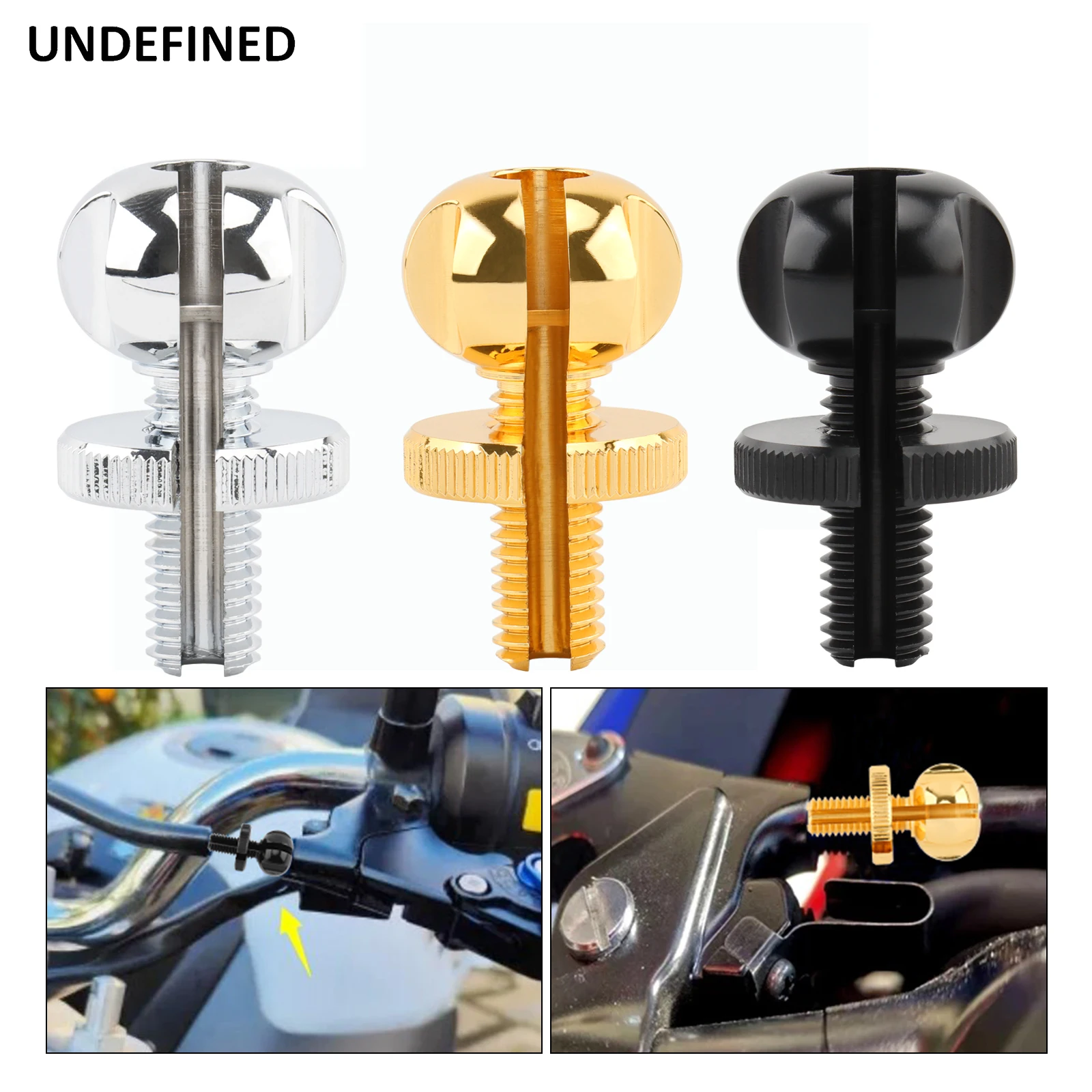 Aluminum Universal Motorcycle Break Clutch Throttle Cable Wire Adjuster M10 Screw Accessories Black Chrome Gold For M10*1.5mm