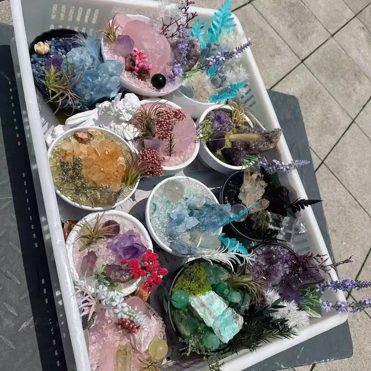 Natural Crystal Flower Pot, Enhancing Vitality, Home Decoration, Purifying For Meditation, Divination Gift, Demagnetizing