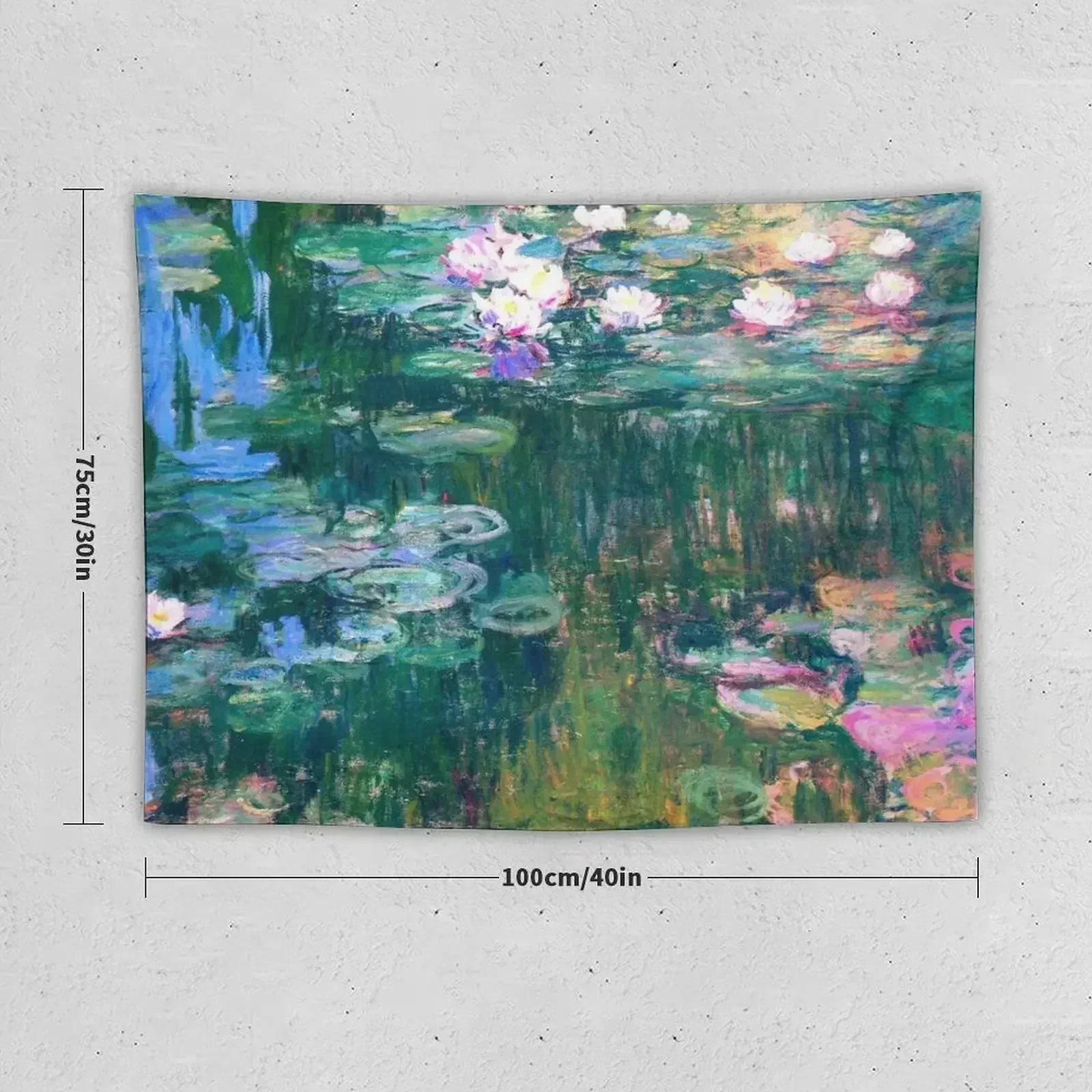 Water Lilies monet Tapestry Korean Room Decor Wall Hangings Decoration Tapestry