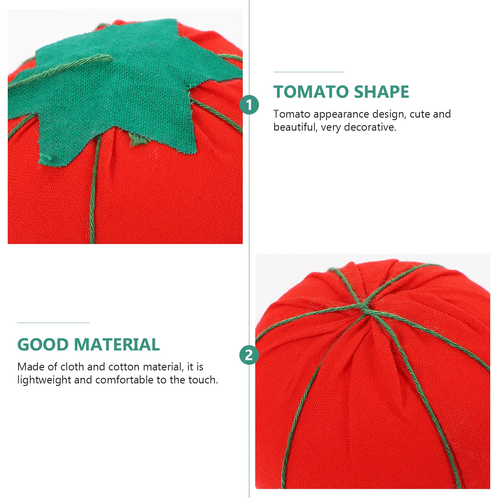 

10 Pcs Needle Plug Base Cute Pin Cushions for Sewing Embroidery Funny Large Tomato Small Reusable