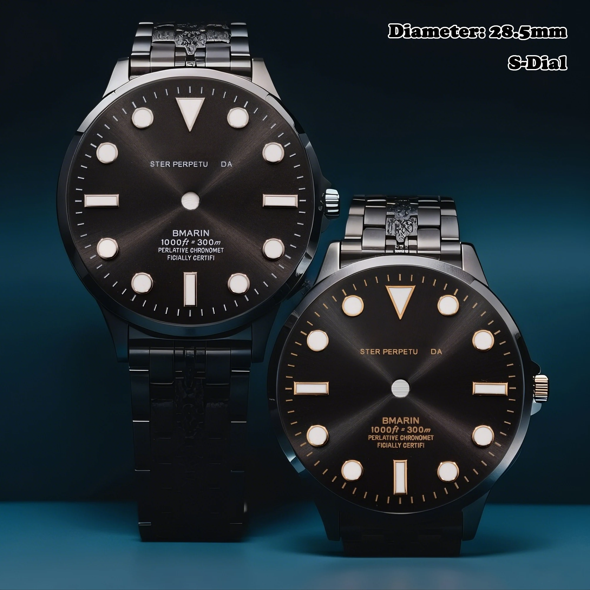 

Механизм NH35/NH36 — циферблат SUB Sunburst с логотипом S 28,5 мм и зеленой подсветкой | Полные аксессуары для модификации часов