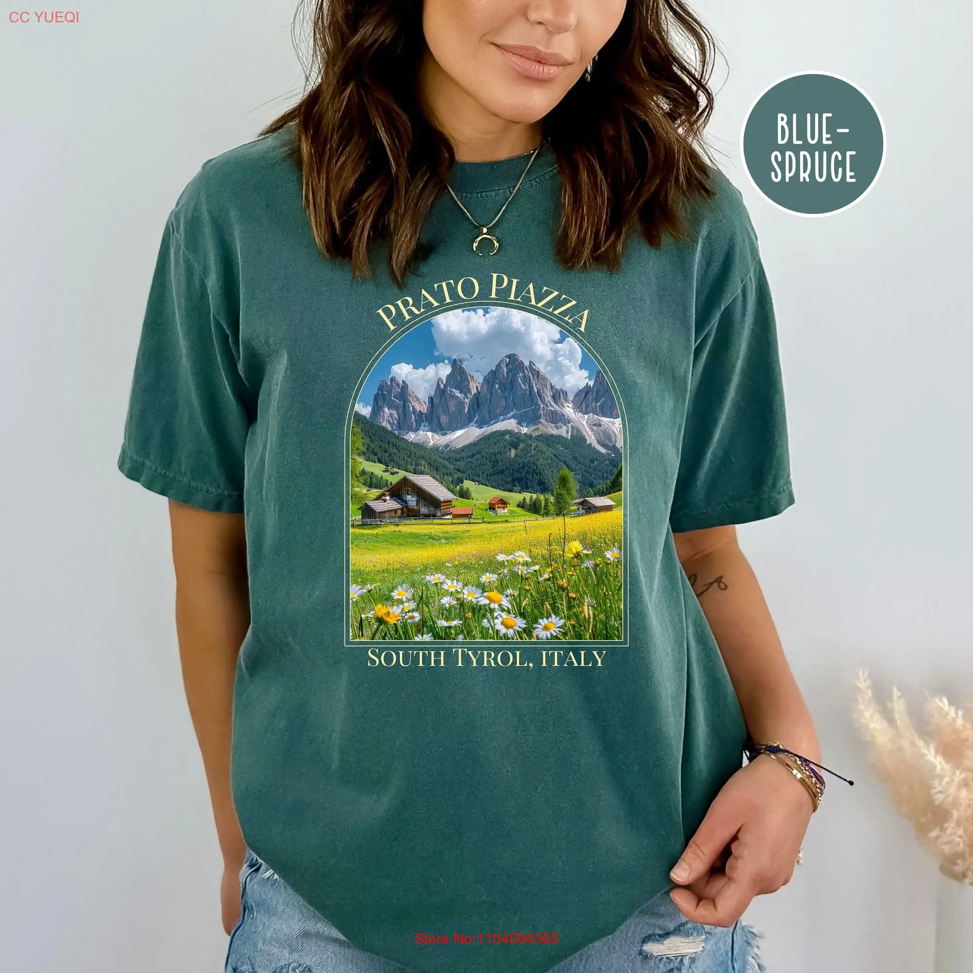 Prato Piazza South Tyrol Italy Comfort Colors T Shirt Dolomites Mountains Vacation GifT Travel long or short sleeves