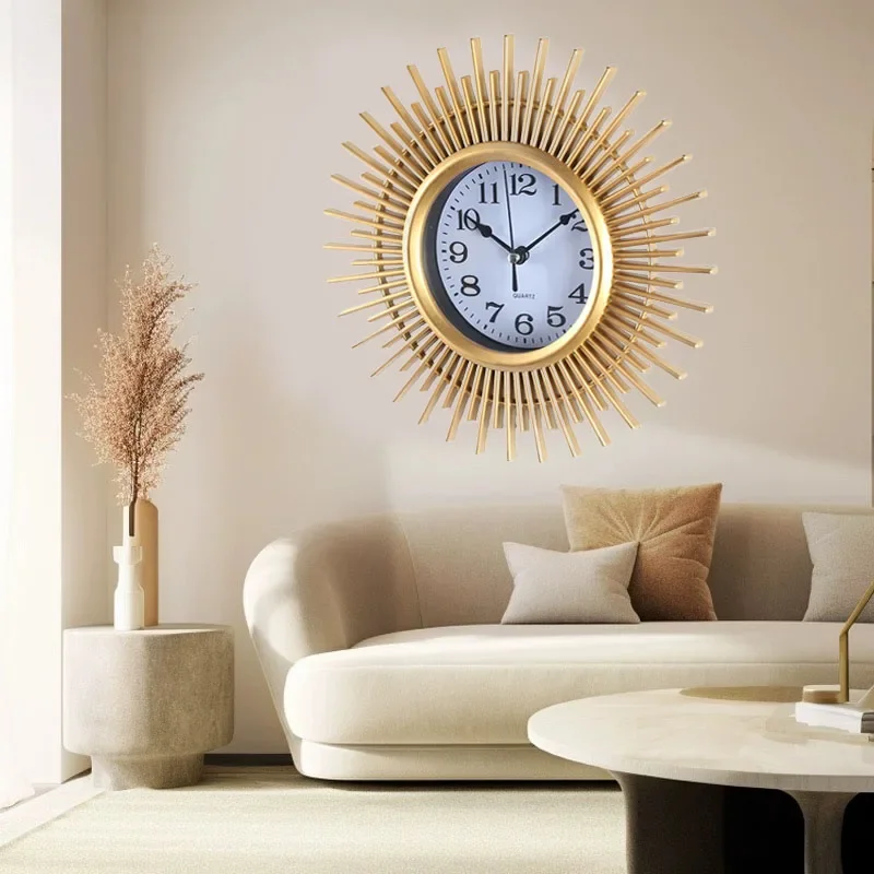 Silent fashion watch art wall watch European wall clock American living room clock Creative retro decorative wall clock home